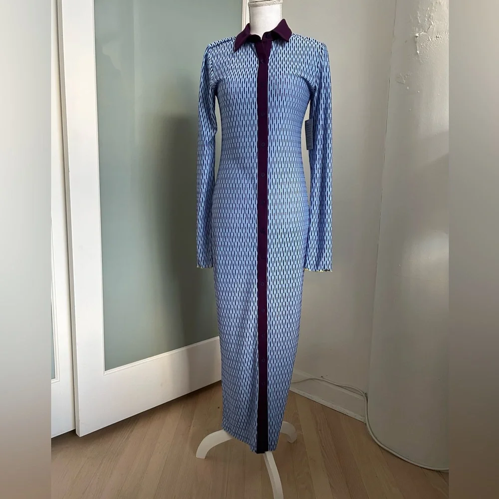 Nordstrom Sammy B Virgo Front Button Long Dress - M - Picture 7 of 14
